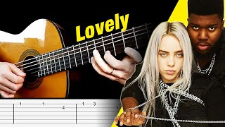 LOVELY | Billie Eilish & Khalid | Guitar Tabs | Tutorial