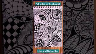 Beautiful Circle Doodle) Zentangle Art!! #shorts #zendoodle #doodle