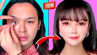 Craziest Asian Makeup Transformation 2022 😱 You Won't Believe Your Eyes #shorts👍 6