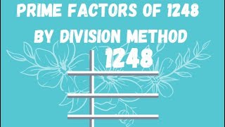 Prime factors of 1248 by division method | in Urdu/Hindi |