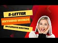 how to write 5 letter rhyming words in cursive writing #handwriting