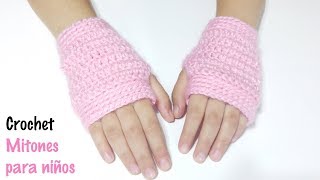 Mitones a crochet para niños