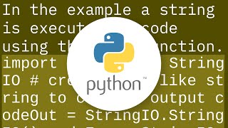 How do I execute a string containing Python code in Python?