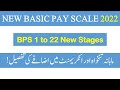 New Basic Pay Scale 2022 || Increase in Monthly Pay and Increment || BPS 1 to 22 new Pay Stages