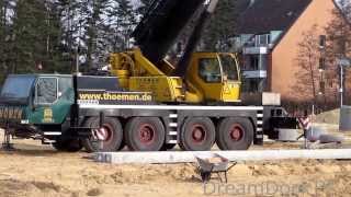 KRAN HEBT BETONTRÄGER ++ LIEBHERR LTM 1060/2 MOBILKRAN THÖMEN