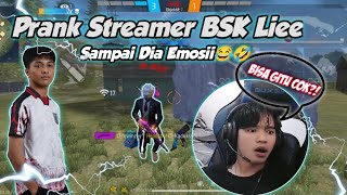 PRANK STREAMER TIKTOK BSK Liee, SAMPE EMOSI😂