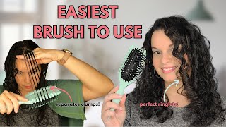 BOUNCE CURL BRUSH TUTORIAL | easiest brush to use for definition & volume!