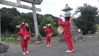 上長山白鳥神社例祭2018笹踊り（一の鳥居）