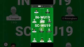 IN- WU19 VS SC-WU19 Dream11 TeemPrediction