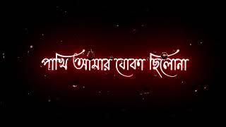 🥀পাখি আমার বোকা না | 💕Pakhi amar boka na💕 Black Screen lyrics💝 Boka pakhi lyrics💜Boka pakhi2 Status⚡