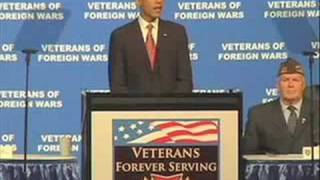Obama at VFW National Convention in Orlando, FL
