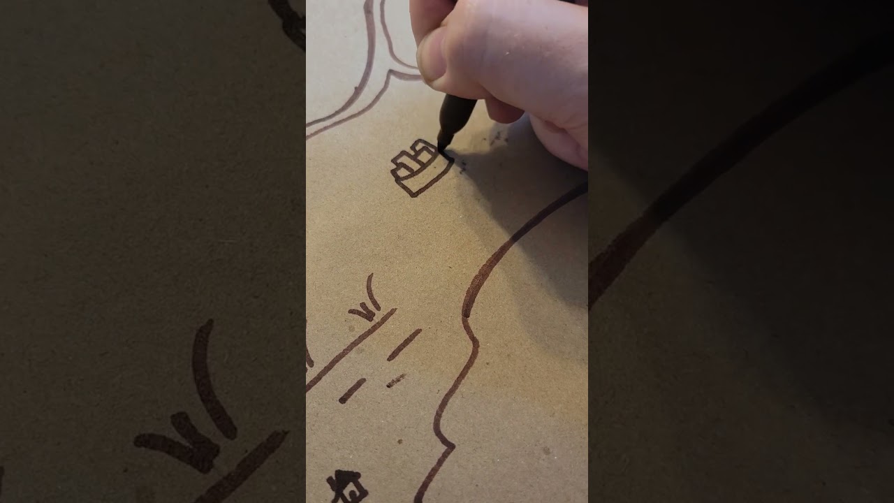 Drawing fantasy map icons (towns and cities) π° #Shorts #DnD