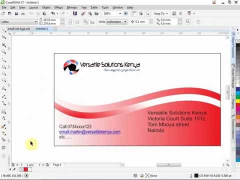 How to create a business card in CorelDRAW 7 How to create a business card in CorelDRAW 7