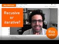 Recursive function or iterations? What is recursion?