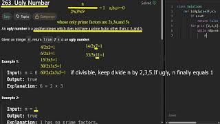Leetcode 263. Ugly Number 2️⃣3️⃣5️⃣➗ 2,3,5 Divide — Reach 1, Feel Pride! 🥰