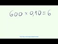 ejercicios de porcentajes cómo calcular el 10% de 600