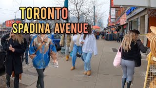 Toronto Downtown walking Tour On  Spadina Ave \u0026 Dundas St Canada 🇨🇦