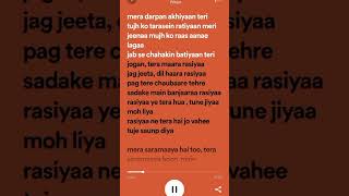 rasiya ❣️.  singer: Tushar Joshi, Shreya Ghoshal.  #rasiya#brahmastra#lyrics#aliabhatt#ranbirkapoor