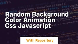 random background color animation css javascript