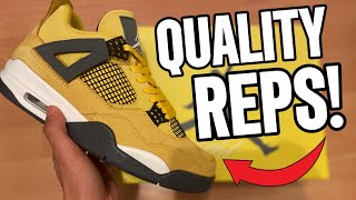 *NEW* I UNBOXED 1:1 JORDAN 4 LIGHTNINGS! (Hishow Website Review)