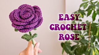 Cómo Hacer Rosas Tejidas a Crochet Fácil | Tutorial Paso a Paso