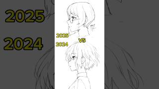 the evolution of my drawings from 2024 to 2025 #ibispaintx #art #cringe #speedpaint