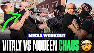 Vitaly and MoDeen cause ABSOLUTE CHAOS at Misfits Boxing media workout 🤯💥