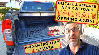 HOW TO Fit a Pickup Truck Tailgate Assist - Soft Open Tailgate Damper Kit Nissan Navara & Frontier