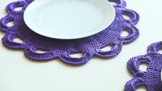 钩针编织圆形花边餐垫Crochet Sousplat/Doily Pattern