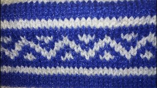 Easy Two Color Graph Knitting Pattern No. 2|Hindi