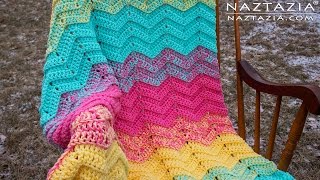 HOW to CROCHET DOUBLE SWEET RIPPLE - Baby Blanket Chevron Zig Zag Afghan Throw