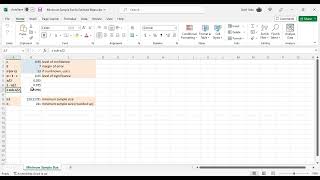 Microsoft Excel Minimum Sample Size to Estimate Mean