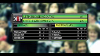 2011 CCAA Men's Basketball | (5) LETHBRIDGE KODIAKS Vs (4) UNBC TIMBERWOLVES