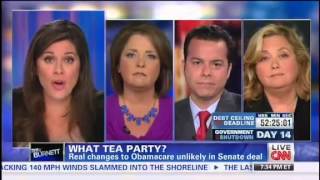 Democrat, Republican Battle Tea Partier Amy Kramer on CNN Over Whether GOP Shut Down Government