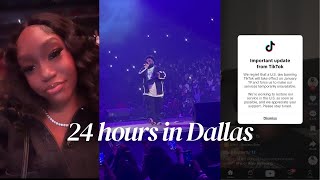 24 HOURS IN DALLAS VLOG| GETTING MY MAKEUP DONE| LASTLAP TOUR| WHAT'S ON MY PLAYLIST??