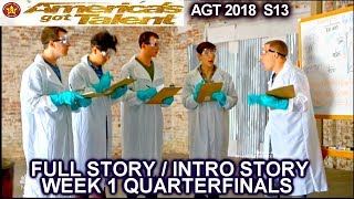 Human Fountains WILD CARDS FULL STORY / INTRO STORY America's Got Talent 2018 QUARTERFINALS 1 AGT