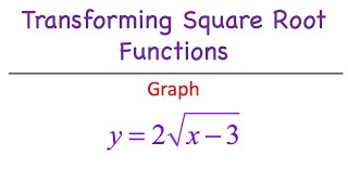 Transforming Square Root Functions