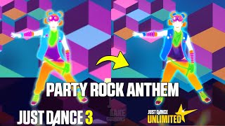 JUST DANCE COMPARISON - PARTY ROCK ANTHEM | LMFAO