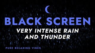 Find Sleep and Gain Vitality with Soothing Rain and Iconic Heavy Thunder Sounds, Black Screen