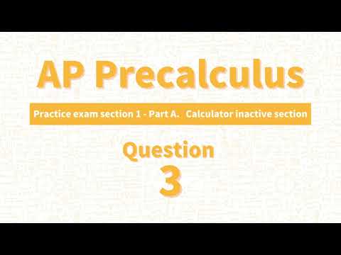 AP Precalculus Practice Exam Question 3 - YouTube