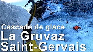 Icefall of La Gruvaz Le Mur de Gauche mountain mountaineering Saint-Gervais Mont-Blanc