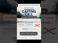 casting call for upcoming short film