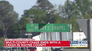 Multi-county chase ends with a crash in Wayne County