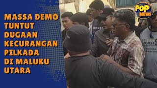 Demo di KPU Maluku Utara Ricuh, Aksi Saling Dorong Massa dan Polisi Tak Terhindarkan