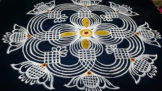 Easy festival padi kolam designs 🌺 Traditional rangoli designs