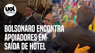 Bolsonaro deixa hotel para evento na ONU e fala com apoiadores em Nova York