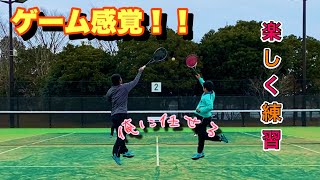 【まるでゲーム】楽しく練習をしよう！！【ソフトテニス】