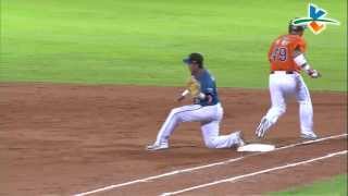 20130808 CPBL 猿VS獅 4下 郭永維Nice Play! 連內野打都不給