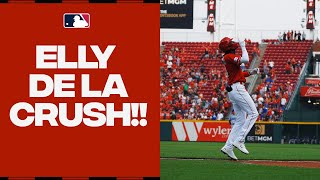 ABSOLUTELY DESTROYED! Elly De La Cruz's first career home run almost left the ba