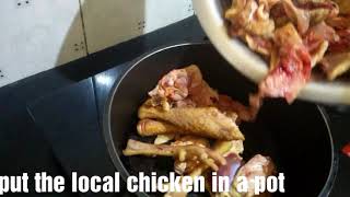 Local chicken cooked in local white pumpkin/Naga Lotha dish/Etssoyu Naga Food